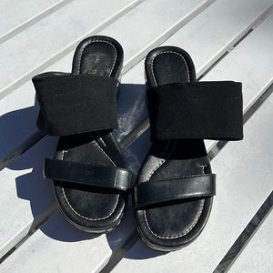 Donald Pliner- black wedges, size 7.
